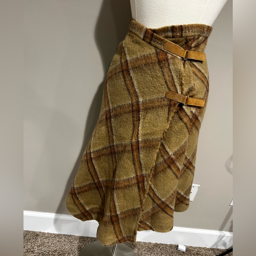 Sandro Paris Plaid Wrap Skirt